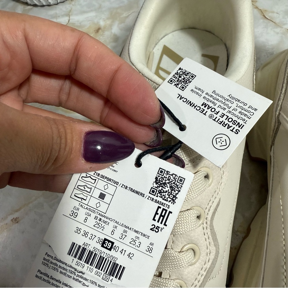 NWT Zara Women Single Running Shoes Size 8 Zara 39 Minimalist Chunky Dad Casual - Picture 5 of 13